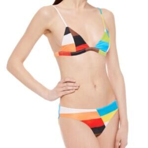 Mara Hoffman Astrid Color-Block Triangle Bikini SIze S & M